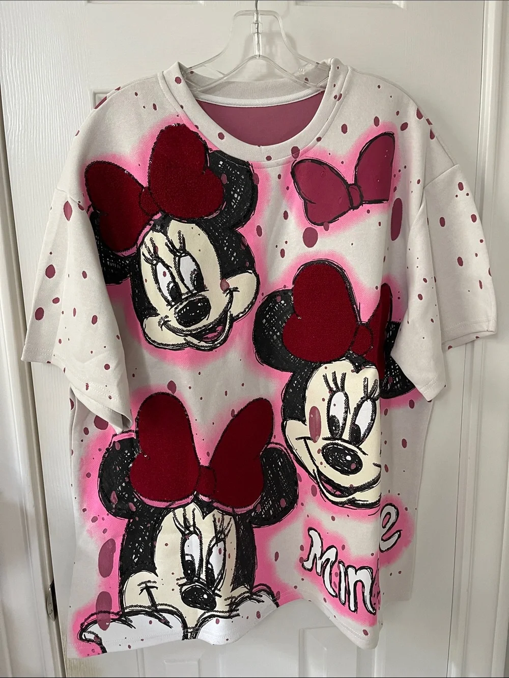 Women’s  Minnie Mouse Graphic  embellished top